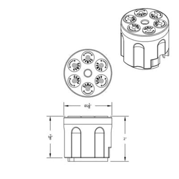 Matte Black Gun Cylinder Gearshift Knob | United Pacific