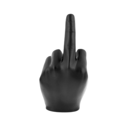 Middle Finger Hood Ornament | Matte Black | United Pacific