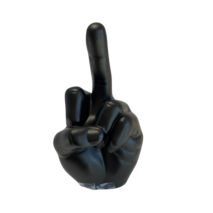 Middle Finger Hood Ornament | Matte Black | United Pacific