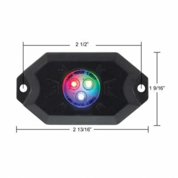 4 Piece Multi Color LED Rock Light Kit with Bluetooth Control | United Pacific