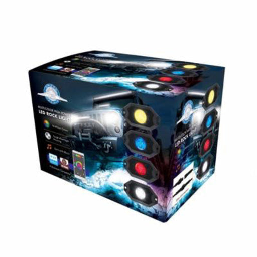 4 Piece Multi Color LED Rock Light Kit with Bluetooth Control | United Pacific