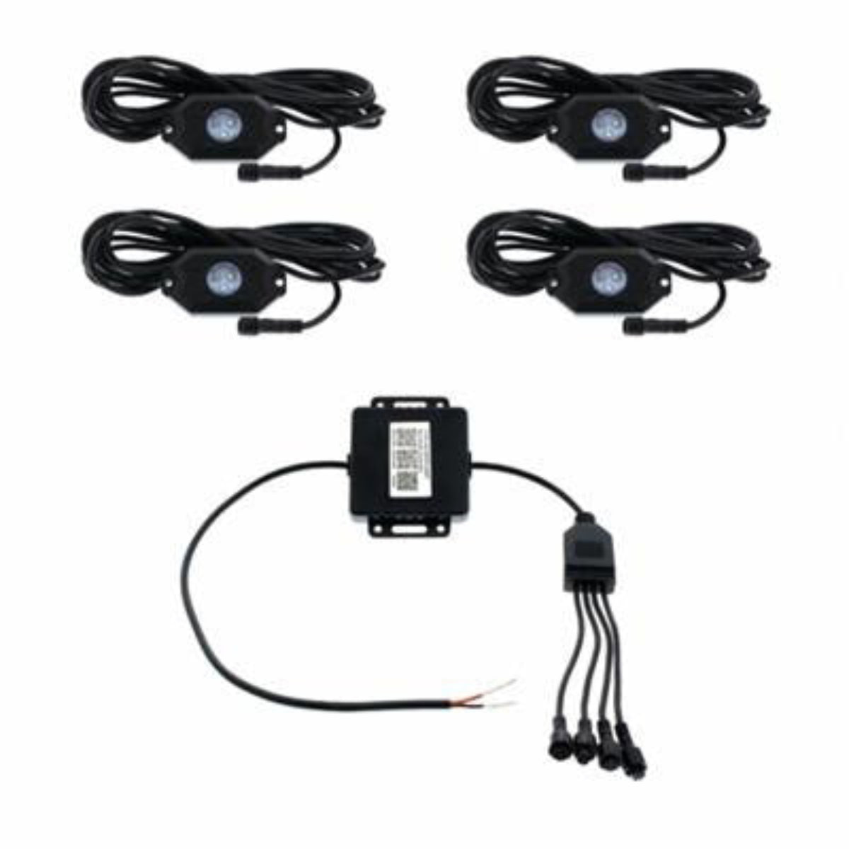 4 Piece Multi Color LED Rock Light Kit with Bluetooth Control | United Pacific