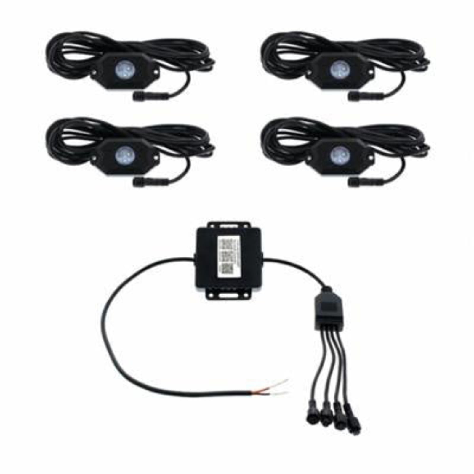 4 Piece Multi Color LED Rock Light Kit with Bluetooth Control | United Pacific