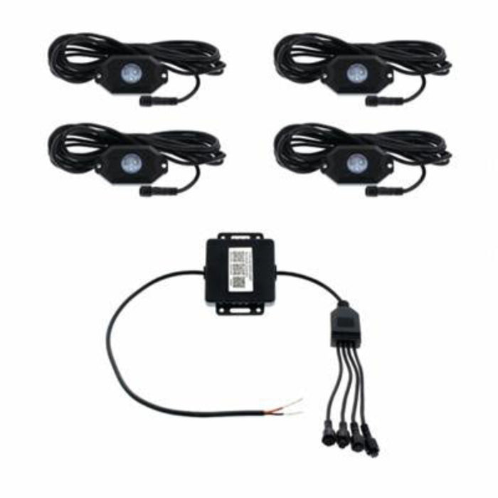 4 Piece Multi Color LED Rock Light Kit with Bluetooth Control | United Pacific