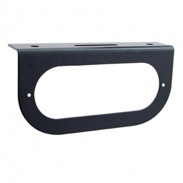 Oval Black Light Bracket with Flange | 1 Hole | United Pacific