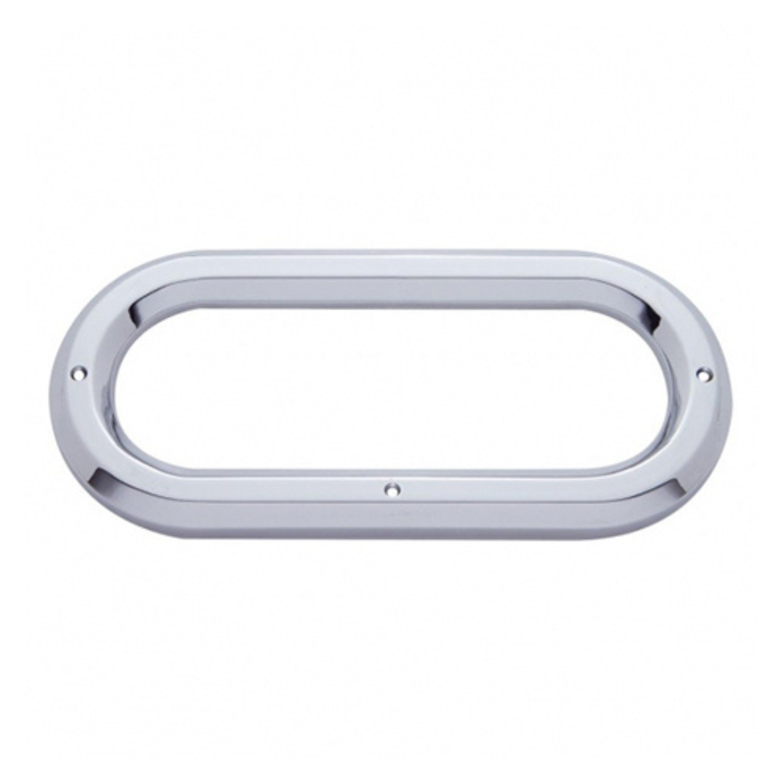 Oval Light Bezel with Visor | Chrome Plastic | United Pacific