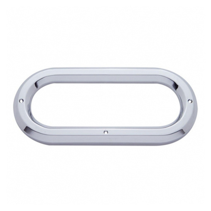 Oval Light Bezel without Visor | Chrome Plastic | United Pacific