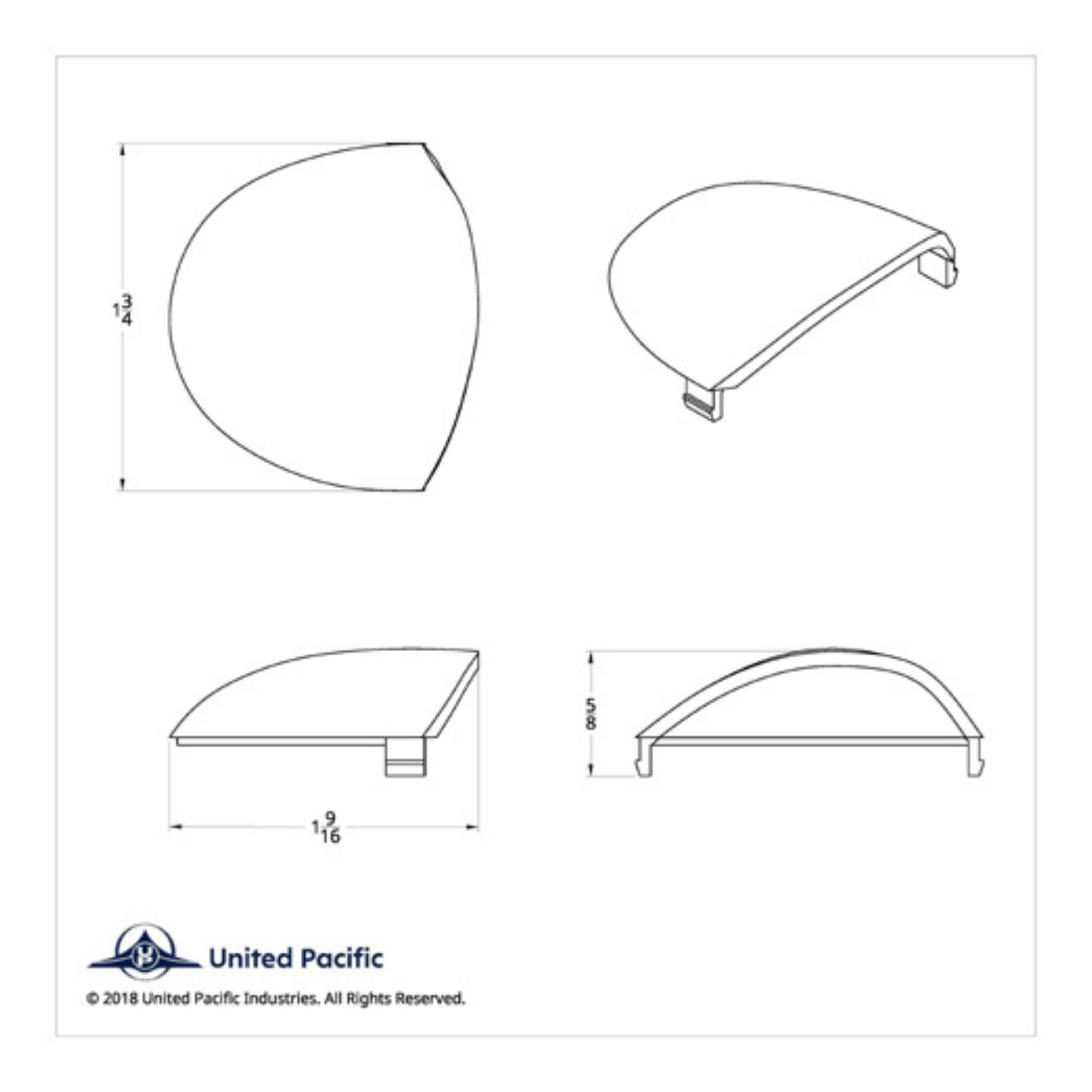 Round Dome Light Lens Clear for Kenworth 2006+ | United Pacific