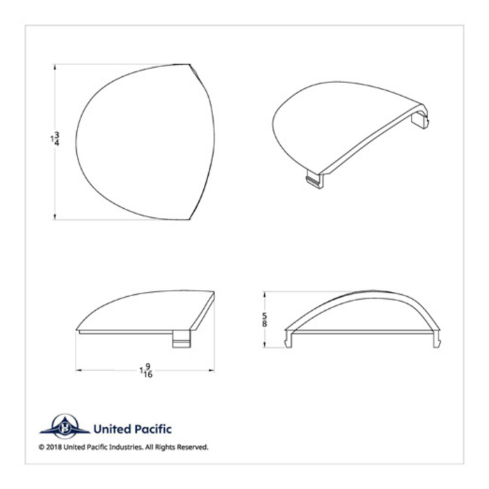 Round Dome Light Lens Clear for Kenworth 2006+ | United Pacific