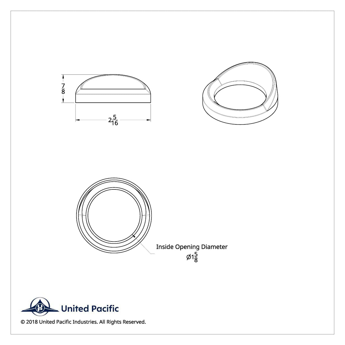 Small Gauge Bezel with Visor for Peterbilt | United Pacific