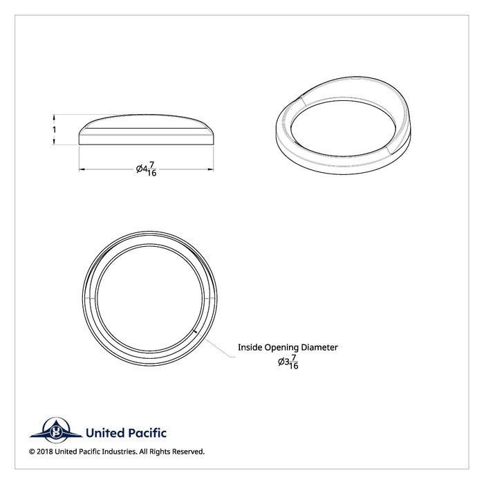 Speed and Tachometer Gauge Bezel with Visor for Peterbilt | United Pacific