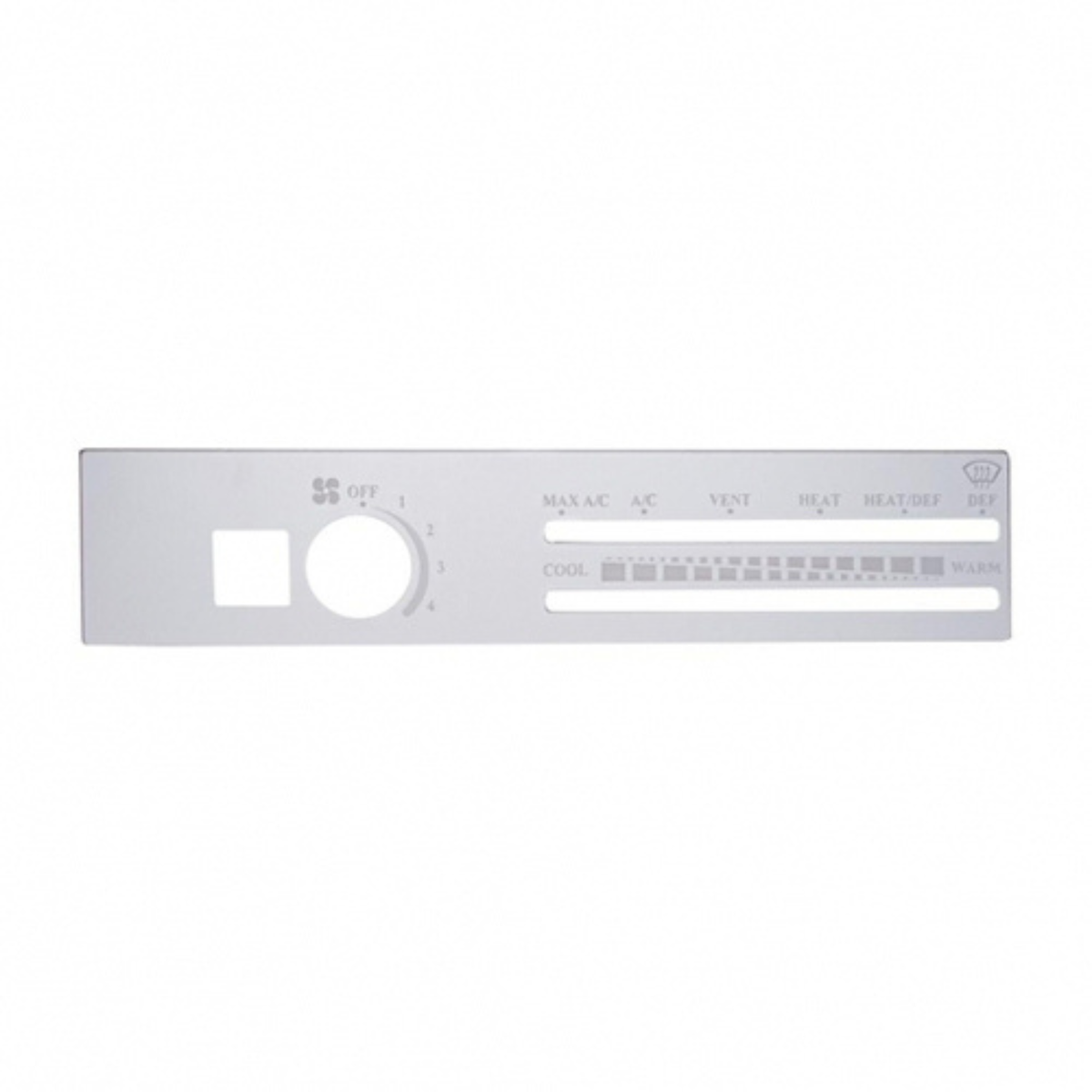 Stainless A/C Control Plate with Recirculate Opening for Freightliner | United Pacific