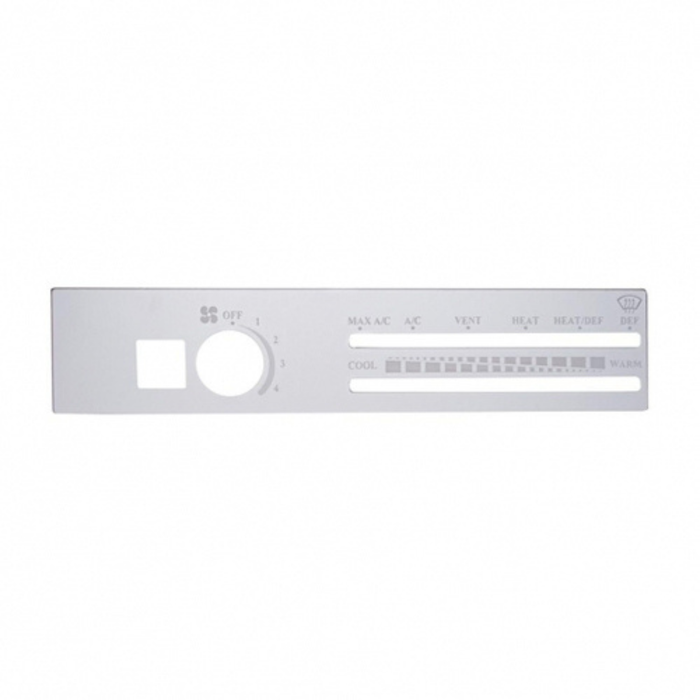 Stainless A/C Control Plate with Recirculate Opening for Freightliner | United Pacific