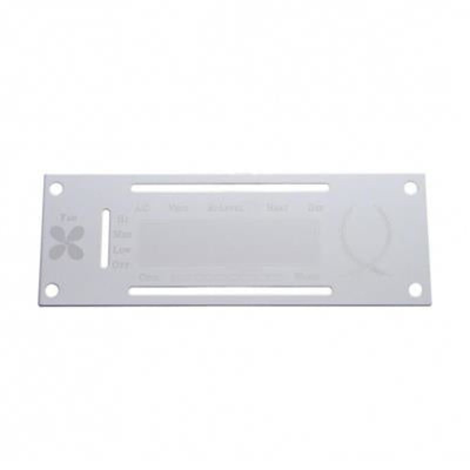 Stainless A/C Control Plate with Opening for Kenworth 2001 & Earlier | United Pacific
