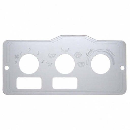 Stainless A/C Control Plate with Two Openings for Peterbilt | United Pacific