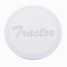 Stainless Air Valve Knob Sticker | Cursive Tractor Script | United Pacific