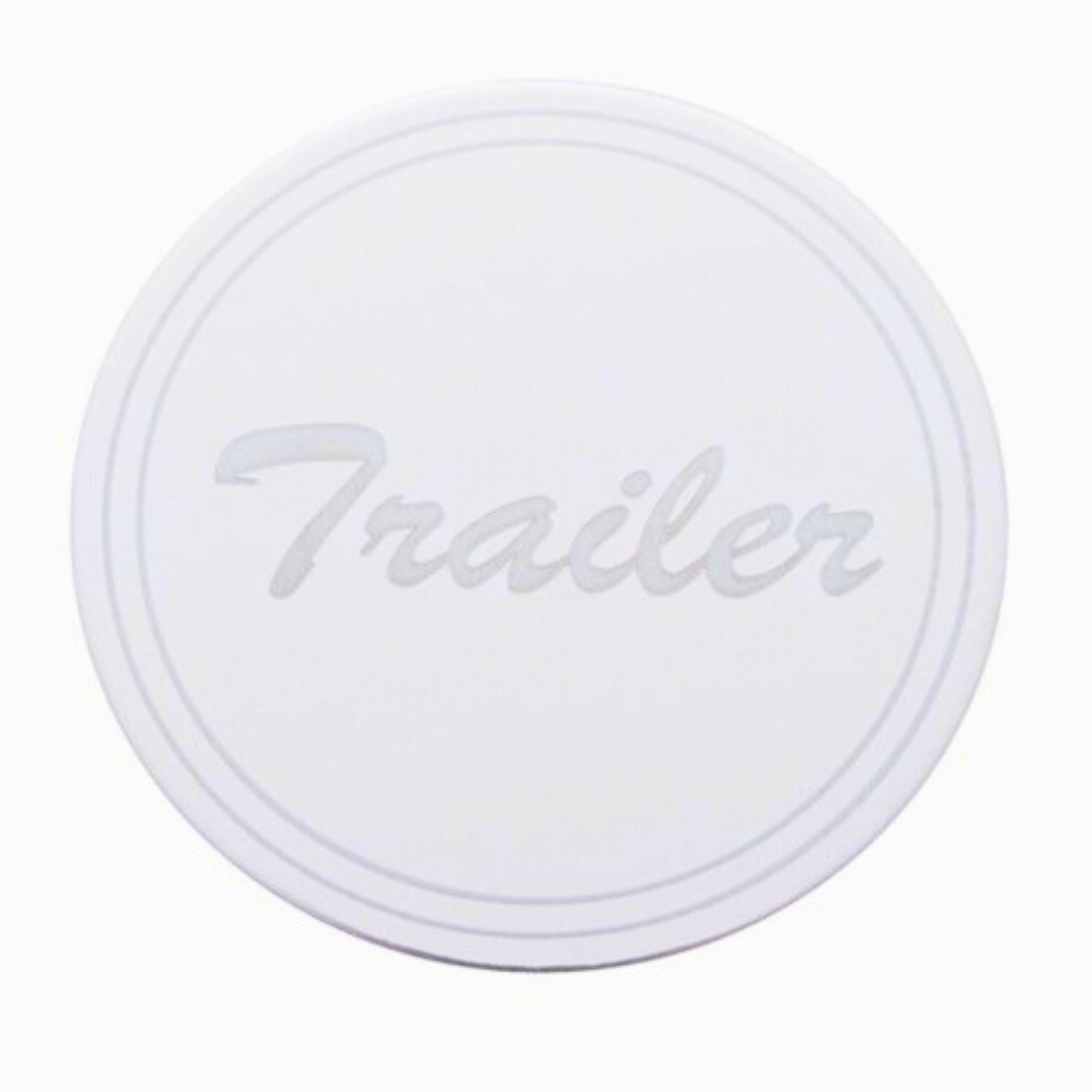 Stainless Air Valve Knob Sticker | Cursive Tractor Script | United Pacific