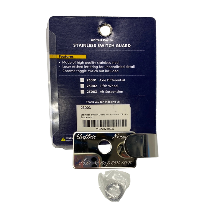 Stainless Switch Guard for Peterbilt 379 Air Suspension | United Pacific