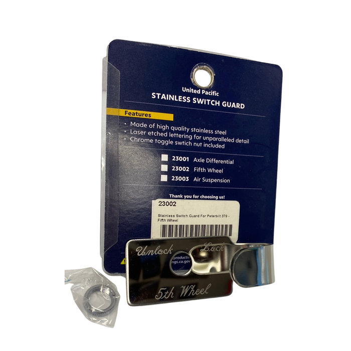 Stainless Switch Guard for Peterbilt 379 Fifth Wheel | United Pacific