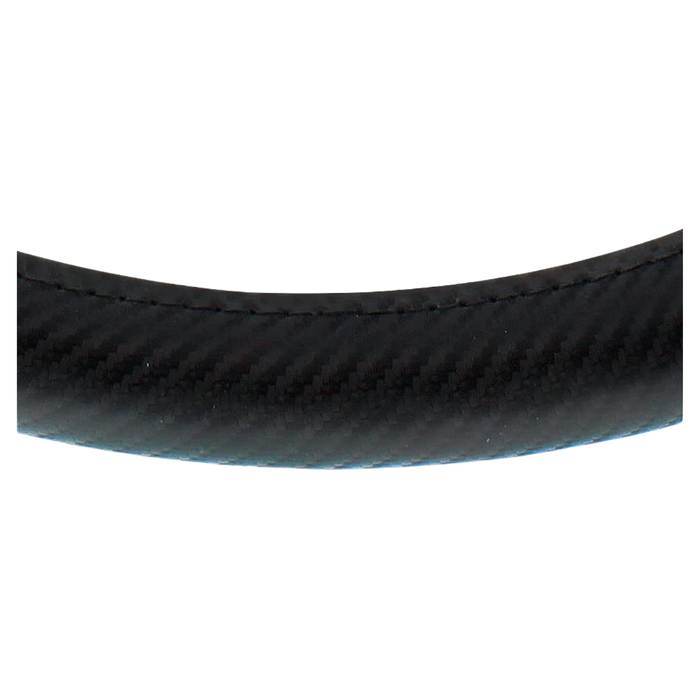 18 Inch Carbon Fiber Pattern Steering Wheel Cover | Black Stitching | Engineered Leather | United Pacific