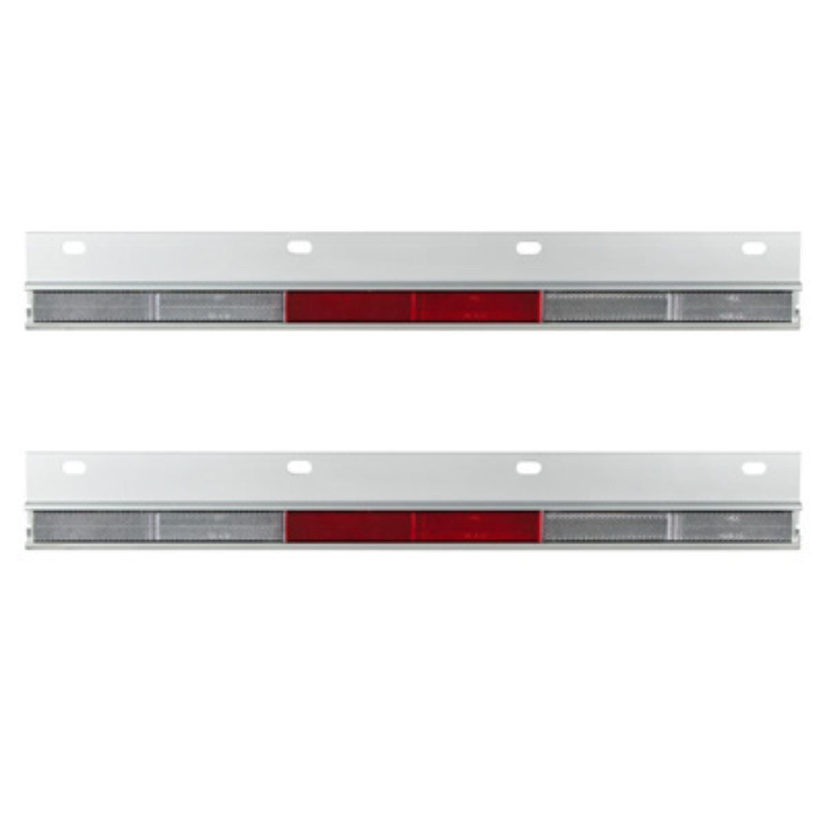 Straight Conspicuity Reflector Plate | Aluminum | Card of 2 | United Pacific