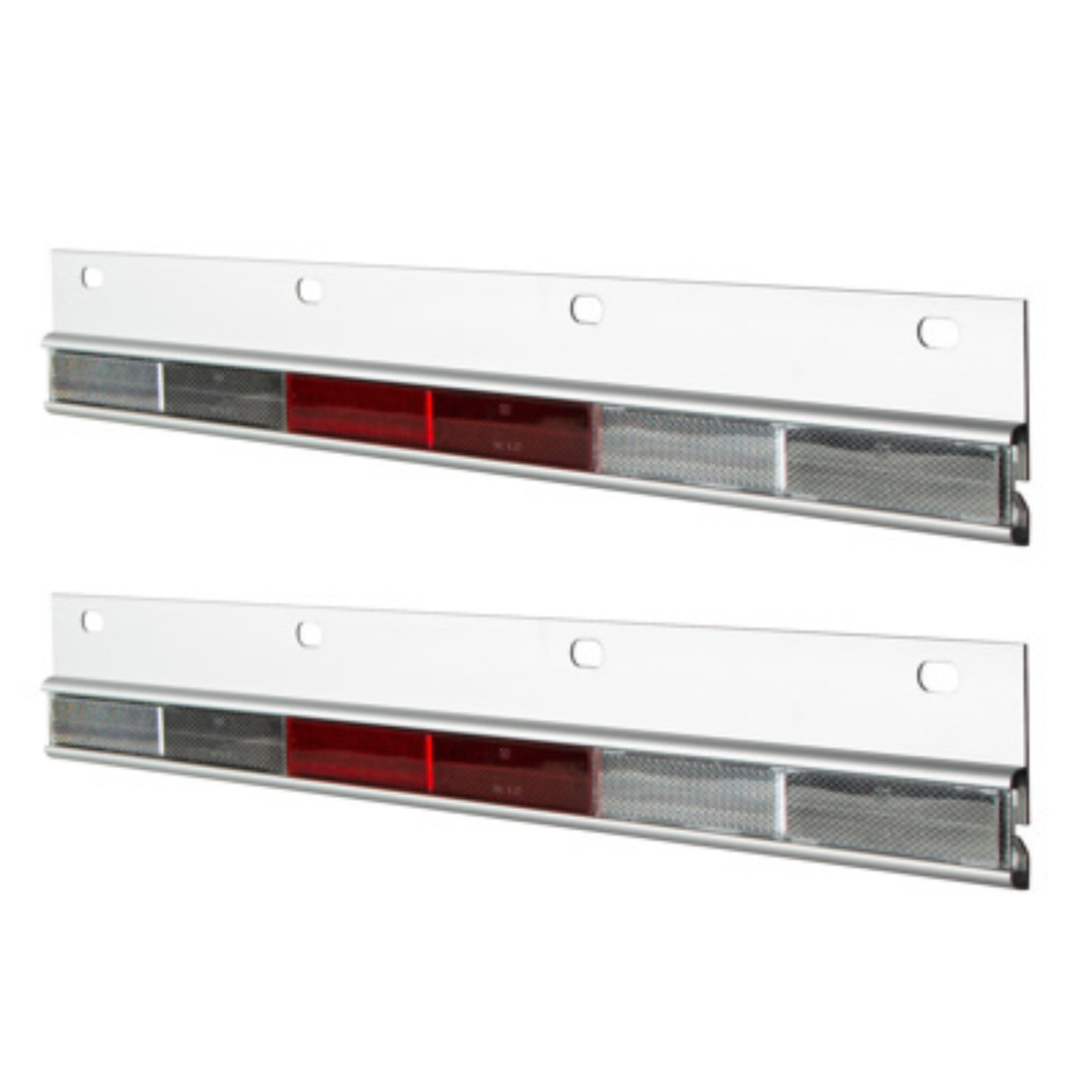 Straight Conspicuity Reflector Plate | Aluminum | Card of 2 | United Pacific