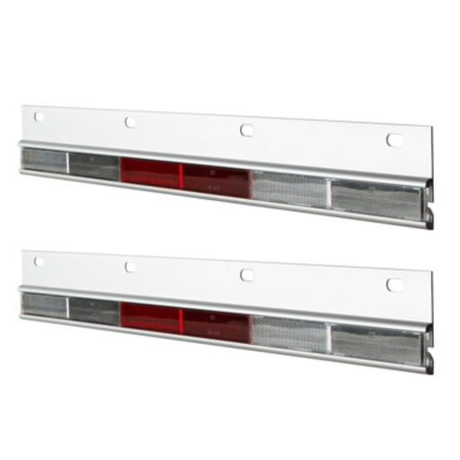 Straight Conspicuity Reflector Plate | Aluminum | Card of 2 | United Pacific