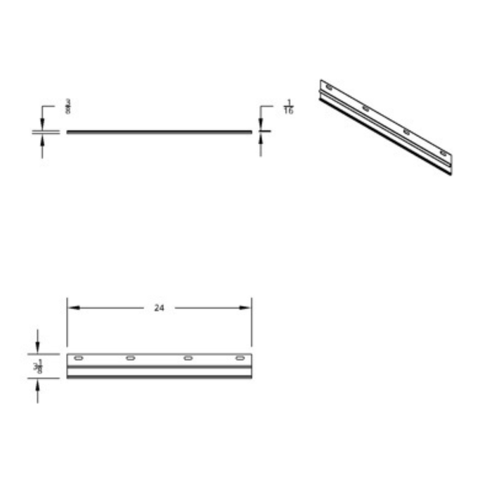 Straight Conspicuity Reflector Plate | Aluminum | Card of 2 | United Pacific