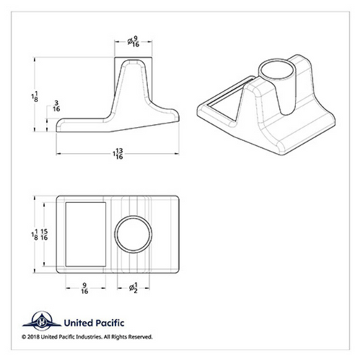 Toggle Switch Cover | Volvo Trucks | Red Crystal | Chrome | United Pacific