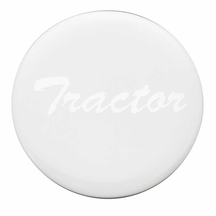 Tractor Glossy Air Valve Knob Sticker | White | United Pacific