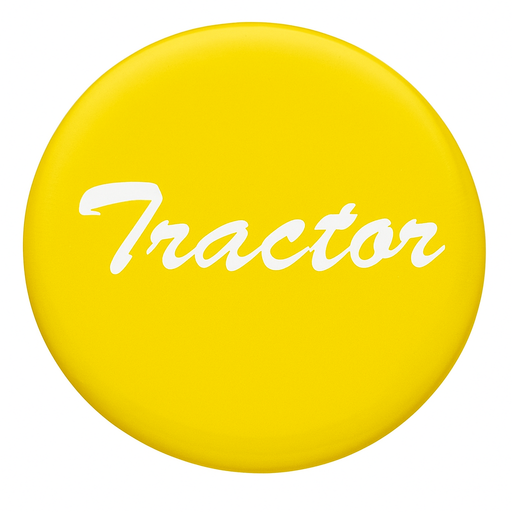 Tractor Glossy Air Valve Knob Sticker | Yellow | United Pacific