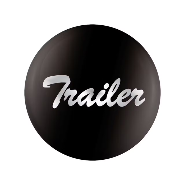 “Trailer” Glossy Air Valve Knob Sticker | Black | United Pacific