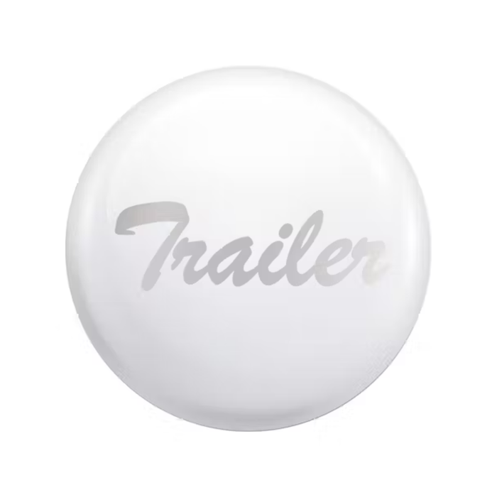 “Trailer” Glossy Air Valve Knob Sticker | White | United Pacific