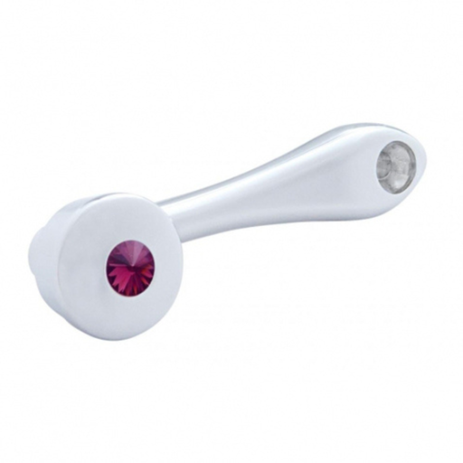Window Crank With Slot Adapter | Purple Diamond | Chrome Die-Cast | United Pacific