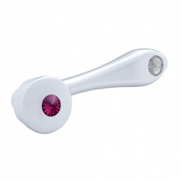 Window Crank With Slot Adapter | Purple Diamond | Chrome Die-Cast | United Pacific