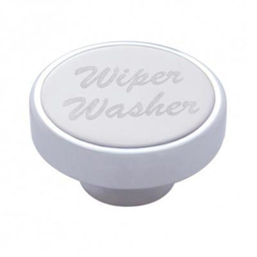 “Wiper / Washer” Dash Knob with Stainless Plaque | United Pacific