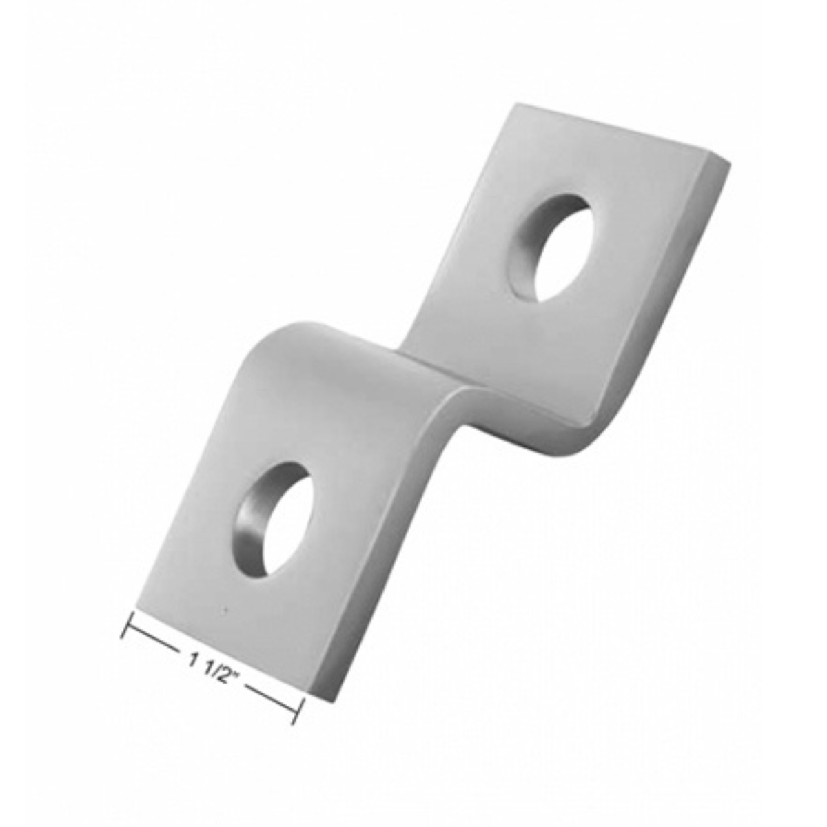 Heavy Duty "Z" Mounting Bracket | 1-1/2 x 1 x 1-1/2 | Chrome | United Pacific