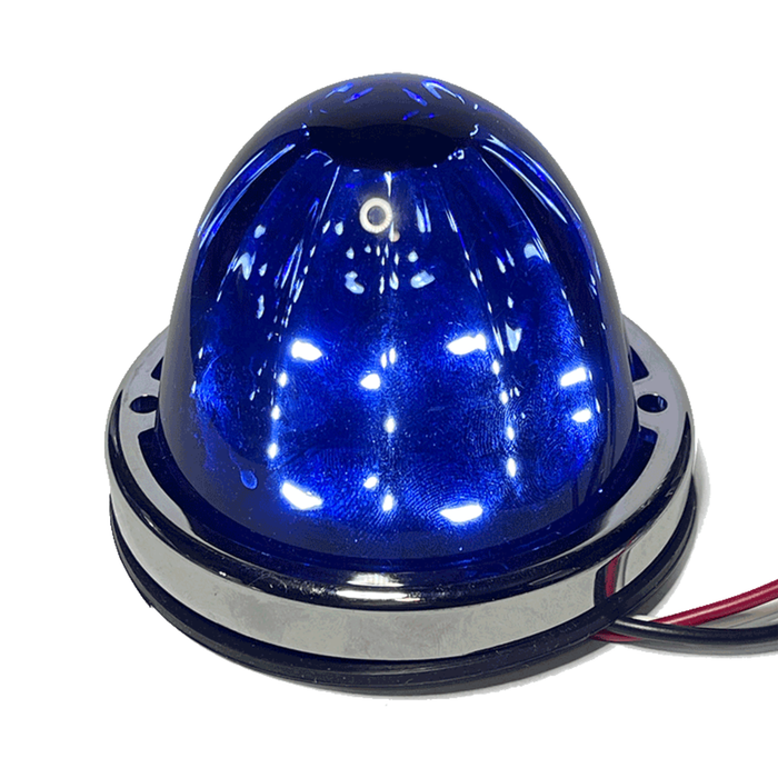 Glass Watermelon LED Light | Blue | Complete Kit | Valley Chrome Plating