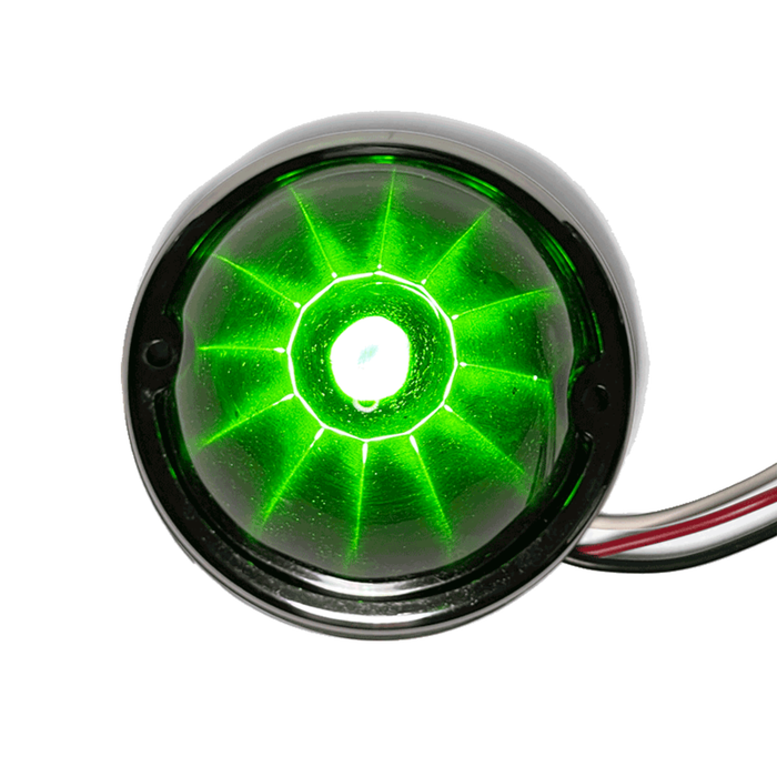 Glass Watermelon LED Light | Green | Complete Kit | Valley Chrome Plating