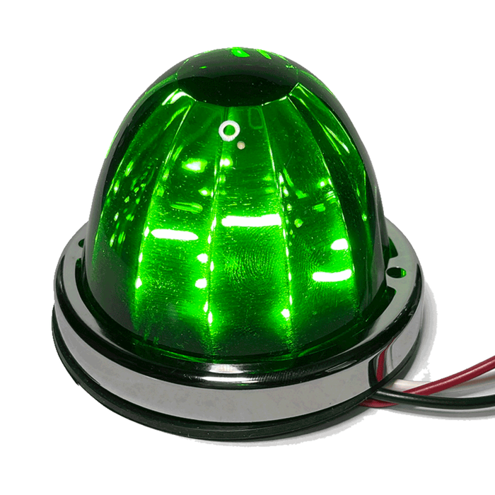 Glass Watermelon LED Light | Green | Complete Kit | Valley Chrome Plating