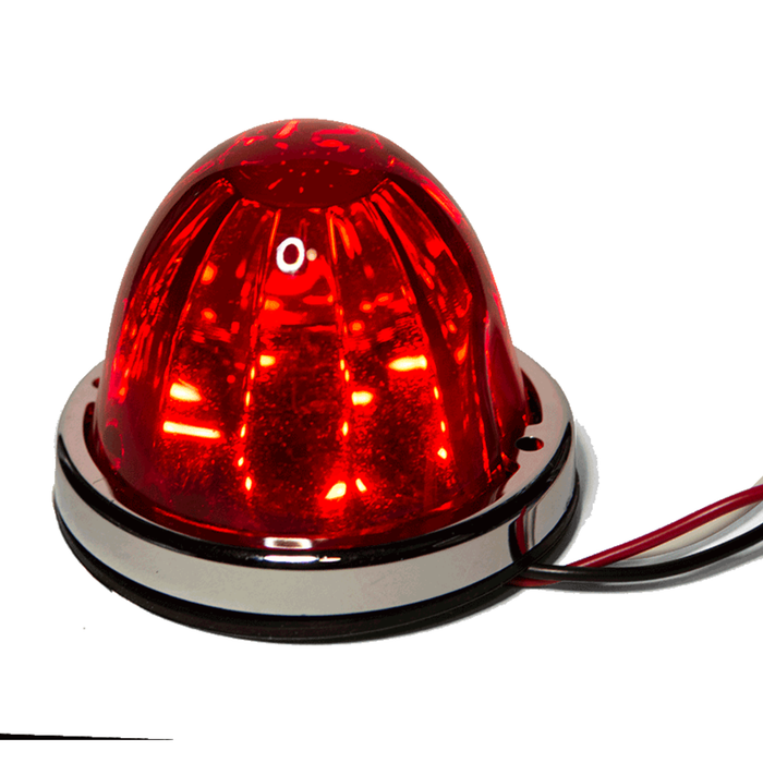 Glass Watermelon LED Light | Red | Complete Kit | Valley Chrome Plating
