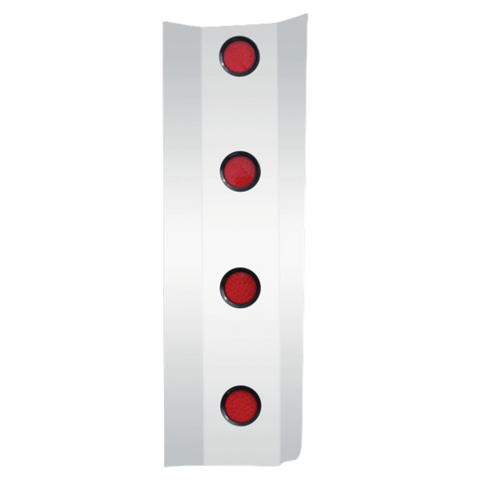 Sleeper Rear Corner Filler Panels with 4" LEDs | Peterbilt 389 | Valley Chrome