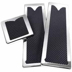 Lifetime Nut Covers - Chrome-Plated Billet Aluminum Square Pedal Set For Peterbilt 1985-Newer - The New Vernon Truck Wash