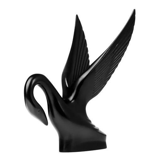 Classic Swan Hood Ornament in Matte Black