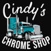 Long Sleeve "Cindy's Chrome Shop"  T-Shirt - The New Vernon Truck Wash