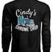 Long Sleeve "Cindy's Chrome Shop"  T-Shirt - The New Vernon Truck Wash