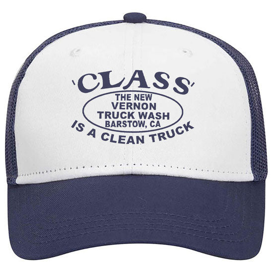 The New Vernon Truck Wash - 5 Panel Trucker Hat with "Class is a Clean Truck" Logo - The New Vernon Truck Wash