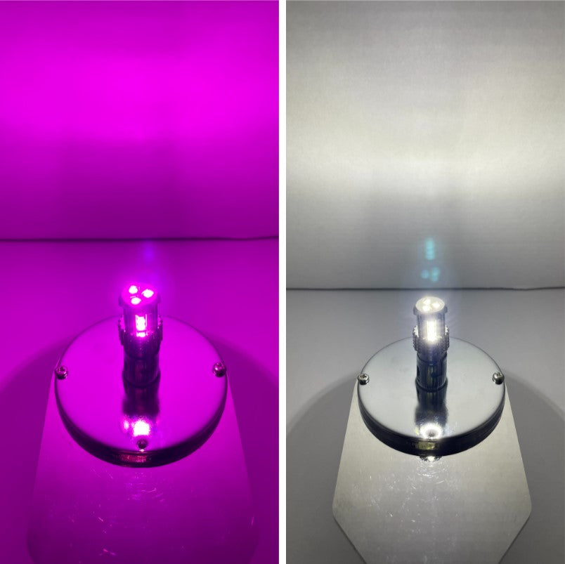 Classic 1157 Dual Color LED Bulb Dark Purple White | JML Kustoms