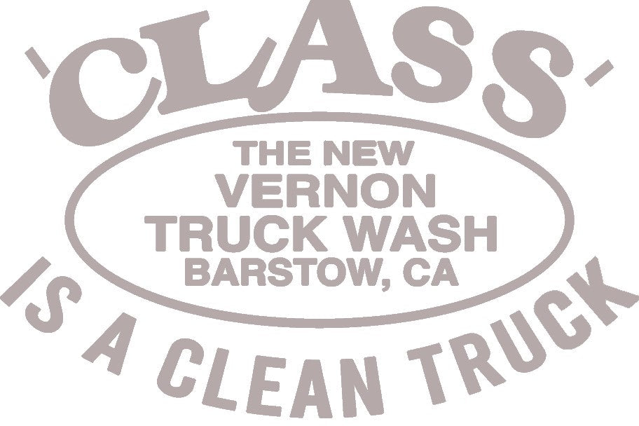 Class Logo Car and Truck Vinyl Decal Warm Gray | The New Vernon Truck Wash