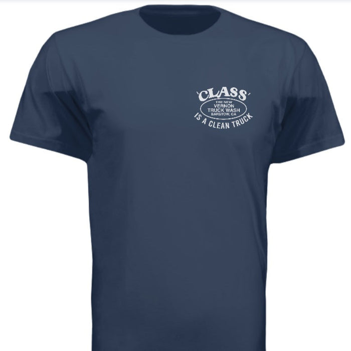 Playful Pig Logo Short Sleeve T Shirt Same Sh!t Different Day | Navy | The New Vernon Truck Wash